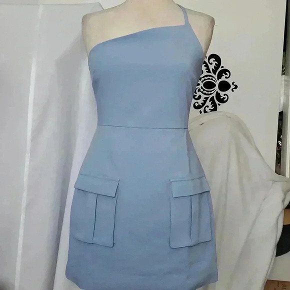 💥F21 one shoulder blue dress - Picture 4 of 12
